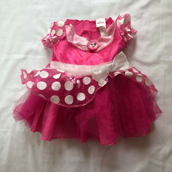 Disney Junior Minnie Kids Baby Girl's Set of 2 Dress Red Pink Polka Dot Size 2 T - Picture 5 of 12